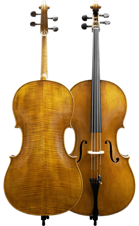 Master Lucienne Maple Leaf Strings Professional Cello with Bag String Power - Violin Store