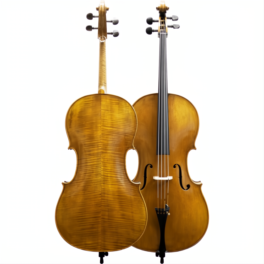 Master Lucienne Maple Leaf Strings Professional Cello with Bag