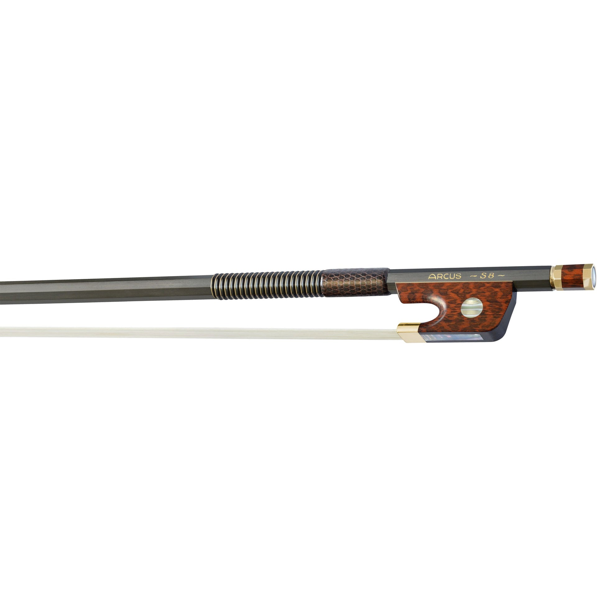 Arcus Violin Bow, S8 Silver or Gold String Power - Violin Shop