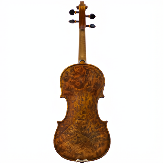 Burled Maple Maple Leaf Strings Advanced Violin with Case