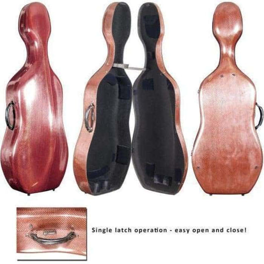 CC4800 Core Single Latch Carbon Fiber Cello Case String Power