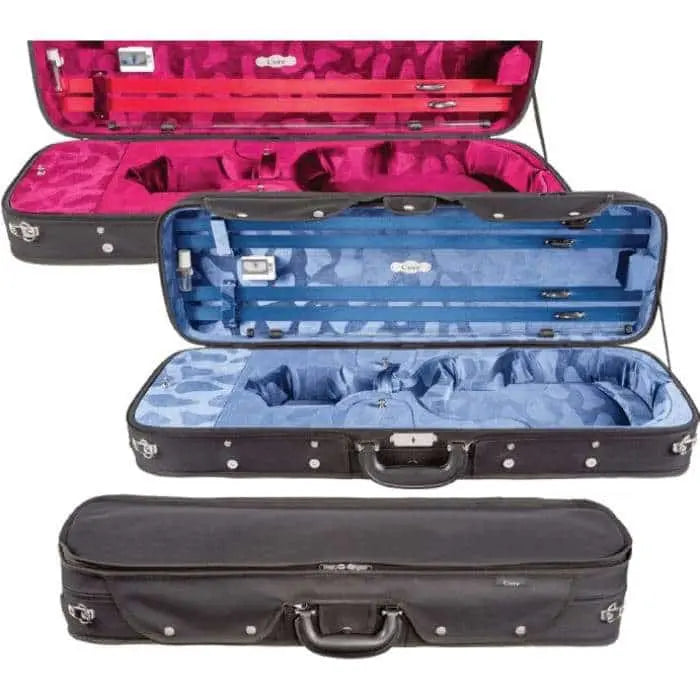 CC540 Wood Shell Violin Case - Pressed Velvet Interior String Power