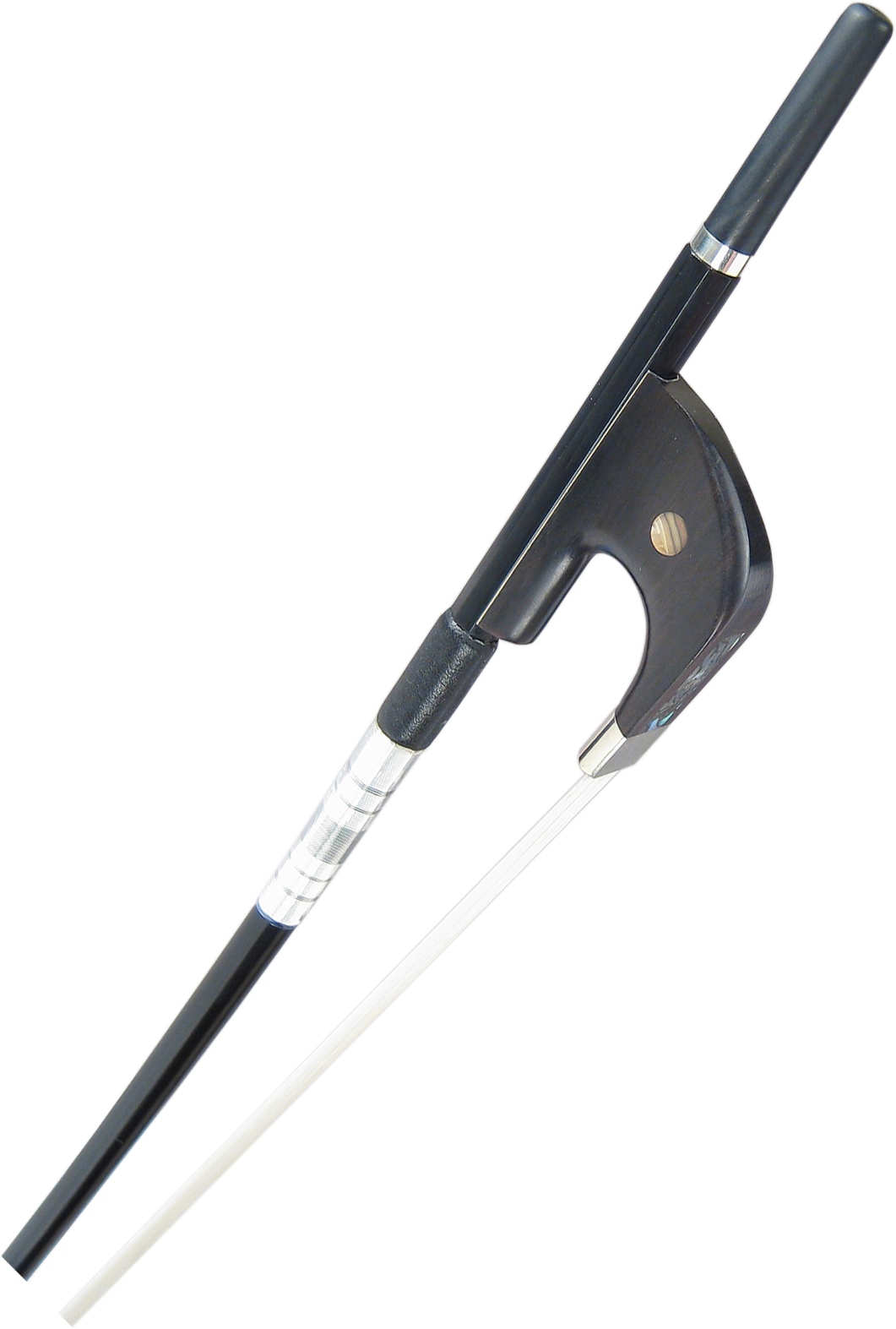 CSB104DB Black polished carbon graphite Bass Bow by Core German Style String Power
