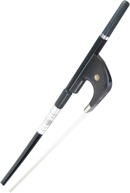 CSB104DB Black polished carbon graphite Bass Bow by Core German Style String Power