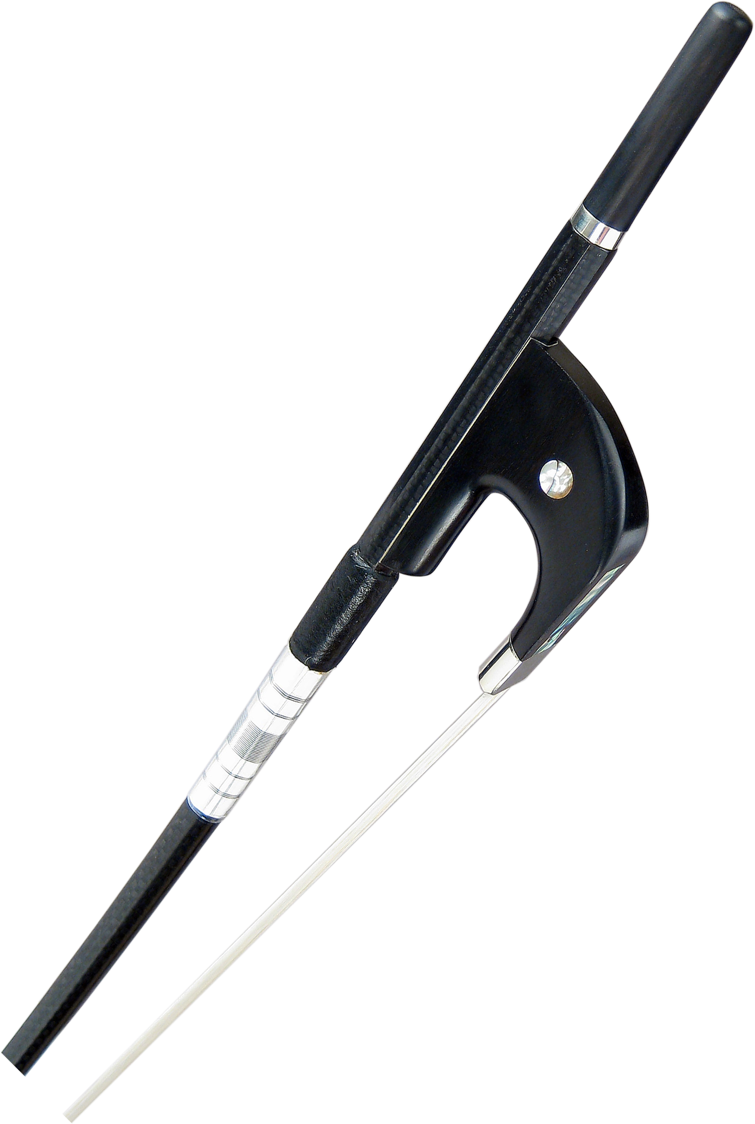 CSB204DB Core Black woven carbon fiber Bass Bow German Style String Power