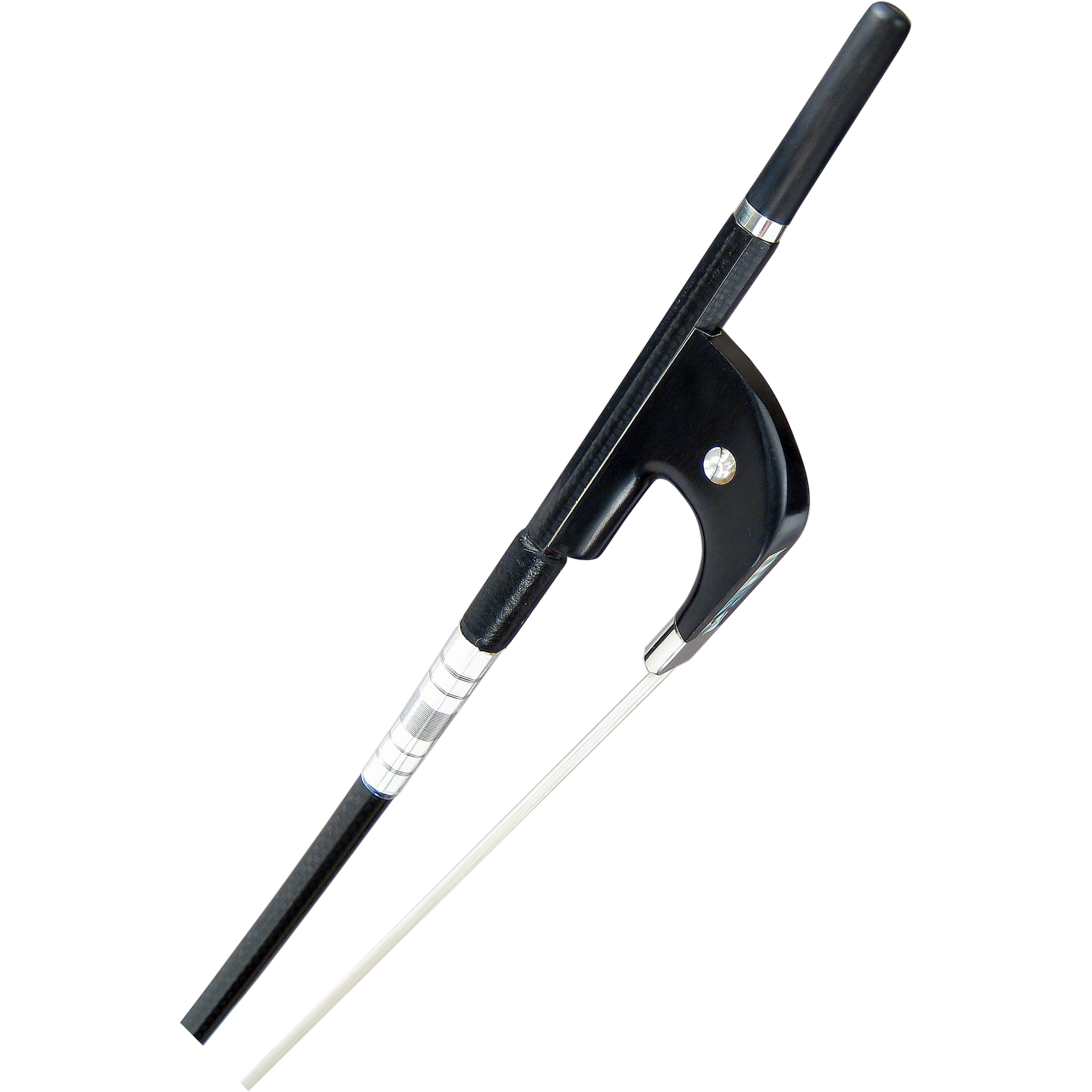 CSB204DB Core Black woven carbon fiber Bass Bow German Style