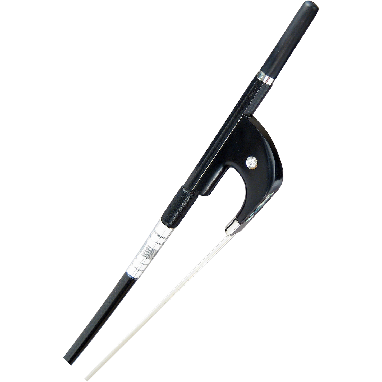 CSB204DB Core Black woven carbon fiber Bass Bow German Style