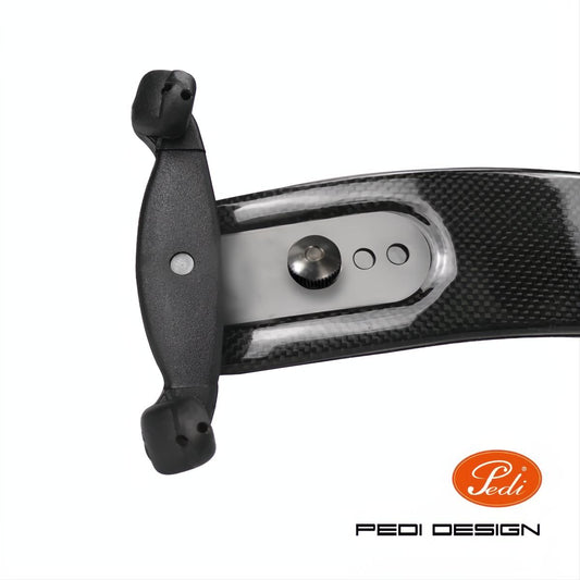 Pedi Elegante Violin Shoulder Rest, Carbon/Titanium Hardware